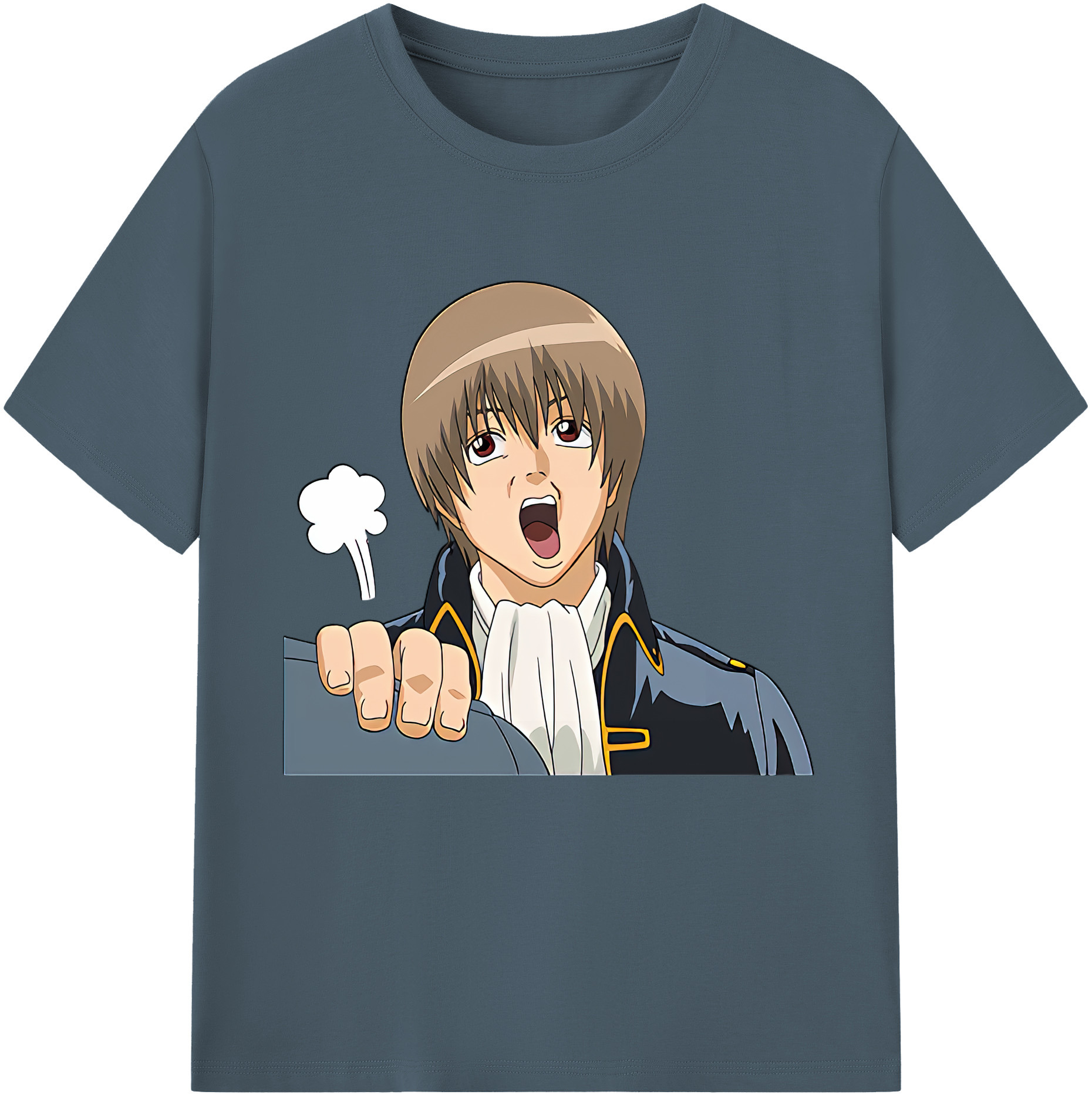 （画像用） ぎんたま 坂田銀時（さかたぎんとき） 神楽 志村新八（しむら しんぱち） GINTAMA Sakata Gintoki Kagura Shimura Shinpachi 綿100％半袖Tシャツ（フロントプリント）